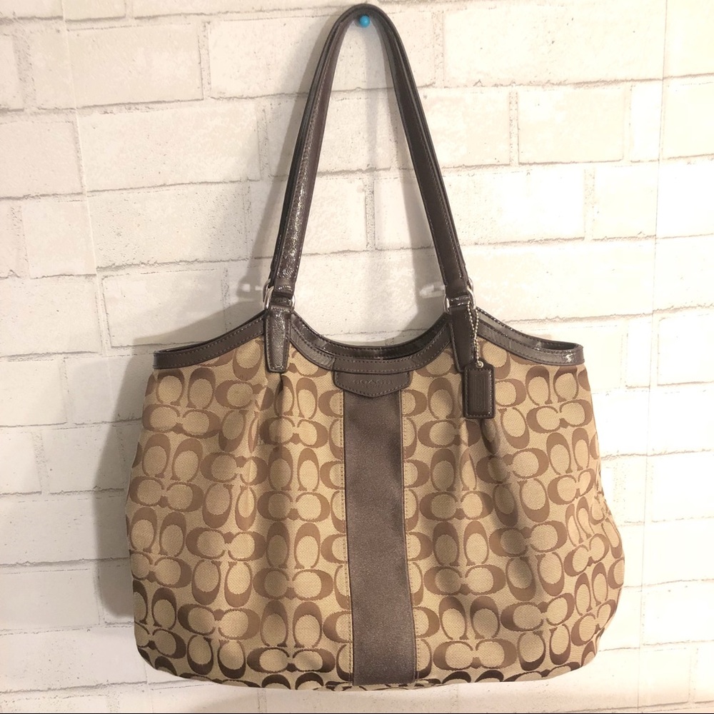 Authentic Coach Signature Stripe 12CM Devin